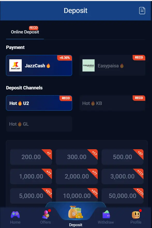 899u Game Deposit