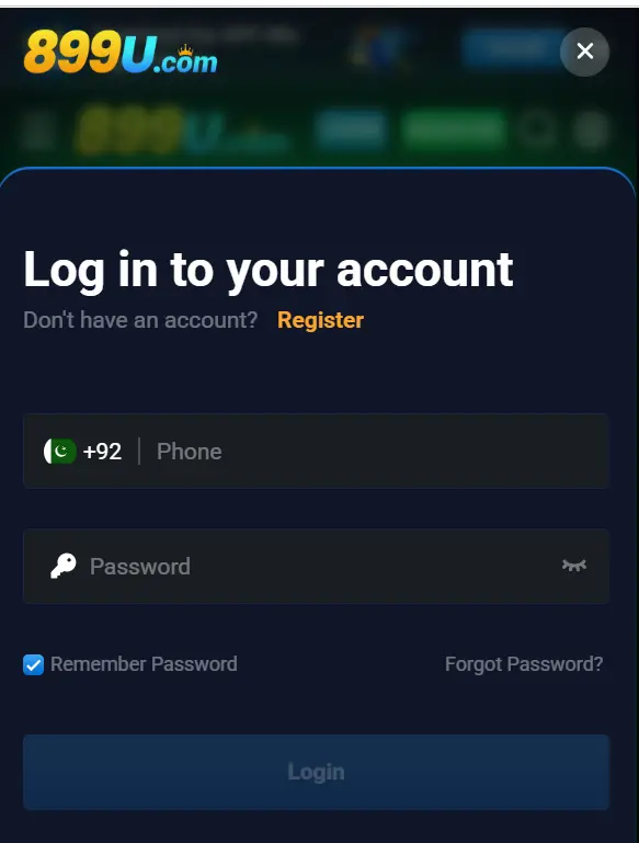 899u Game Login